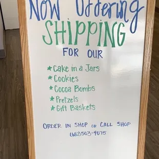 Shipping details!