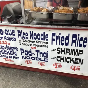 Menu board...