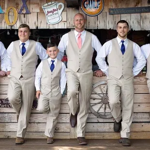 guys on the deck of Love Shack