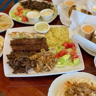 a table full of food