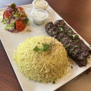 beef kabob plate