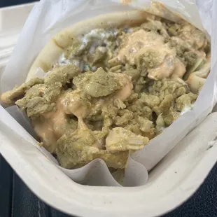 Chicken shawarma sandwich