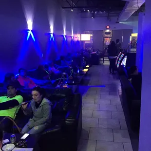 a group of people sitting on couches