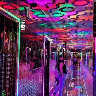 Hallway to the private karaoke rooms