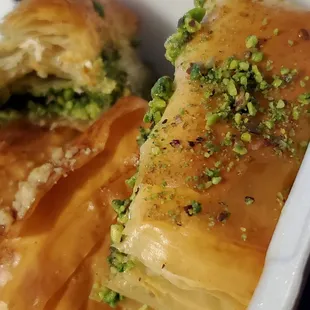 a close up of a pastry
