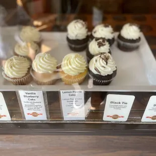 a variety of cupcakes