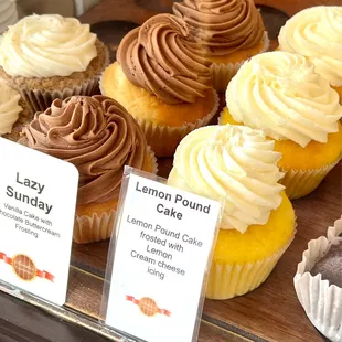 a variety of cupcakes