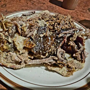 Sliced and chopped mutton!