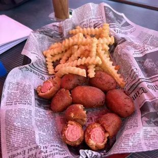 Mini corn dogs