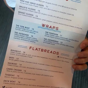 New menu at pub33