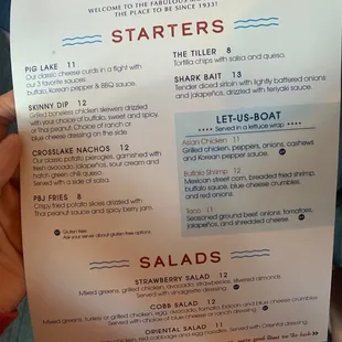 New menu at pub33