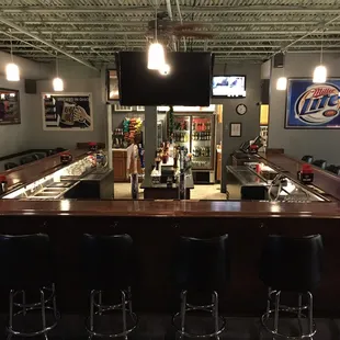 the bar and seating area