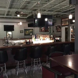 the bar and seating area