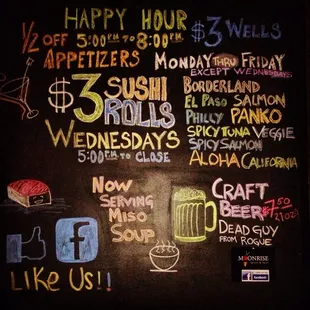 The chalkboard specials