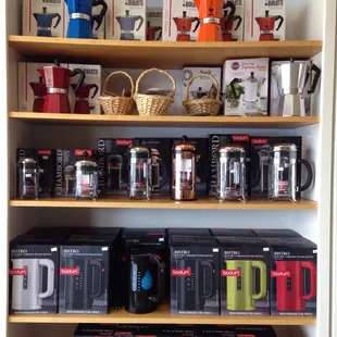 Coffee presses and Moka Coffee pots