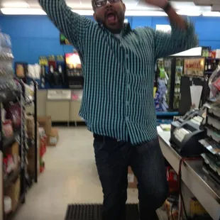a man standing in a store