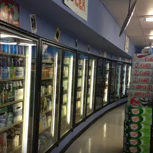 Moons food store has an amazing selection of beverages. This picture is only sample of what is in the store.
