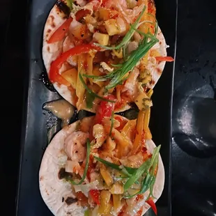 Devon&apos;s favorite &quot;shine fish tacos&quot; with sautéed shrimp instead