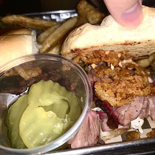 Brisket BBQ Sliders - not what they used to be like here but still very good.