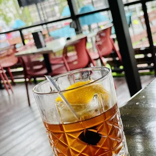 Smoked Old Fashion on the Patio