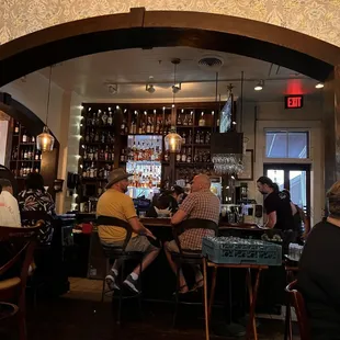 The bar inside