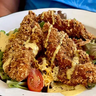 Cornflake Fried Chicken Salad