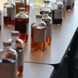 Samples of distillate.