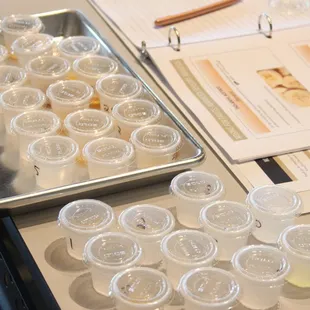 Class materials for sensory training and demonstrations.