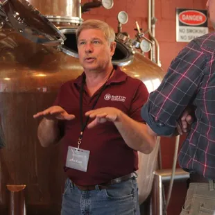 Pete Kramer, Principal of Distillery Engineering, presenting in Moonshine University's educational distillery.