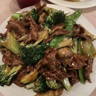 Hunan Beef with no green peppers