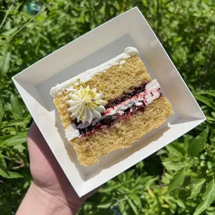 Pistachio Cake Slice