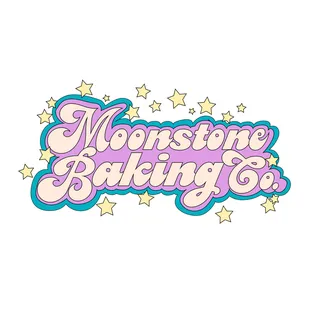 the word moonstone baking on a white background