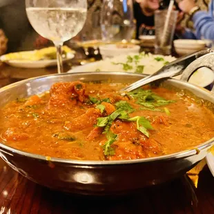 a bowl of food on a table