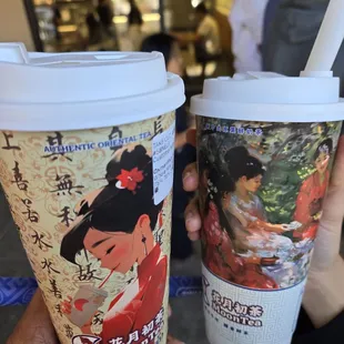 Really unique and artistic cups. Nice touch.