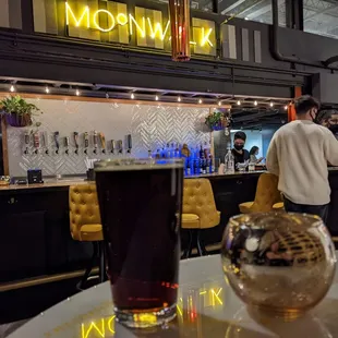Sons of Scotland beer (Ex Novo) at a bar table