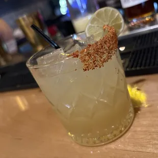 Red chili, pineapple margarita, hitting the spot