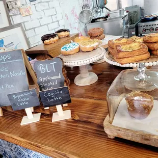 a variety of baked goods