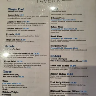 Food menu.