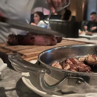 a chef preparing food