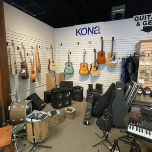 Guitars and guitar amps