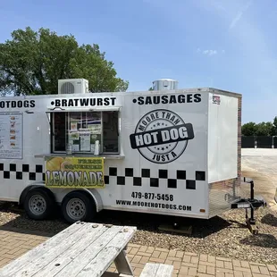 The truck, the menu, the dog!