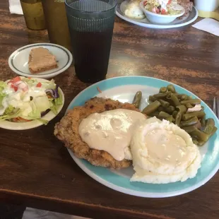 Chicken fried steak lunch