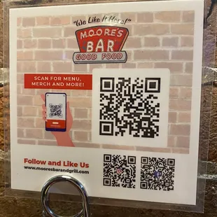 menu QR code 2022
