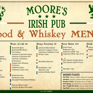 2020 Menu Front