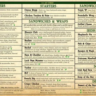 2020 Menu Back