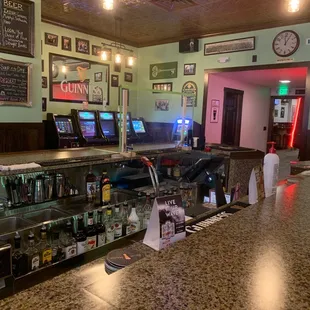 the bar and counter