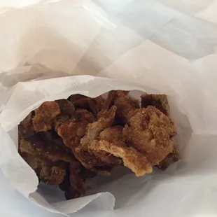 Cracklings alias pork skins