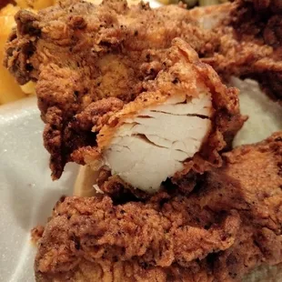 Love the crispy outside of the hot chicken tenders!