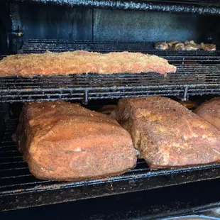 Pork butt and ribs