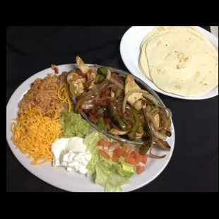 Fajitas. Gluten free and vegetarian option